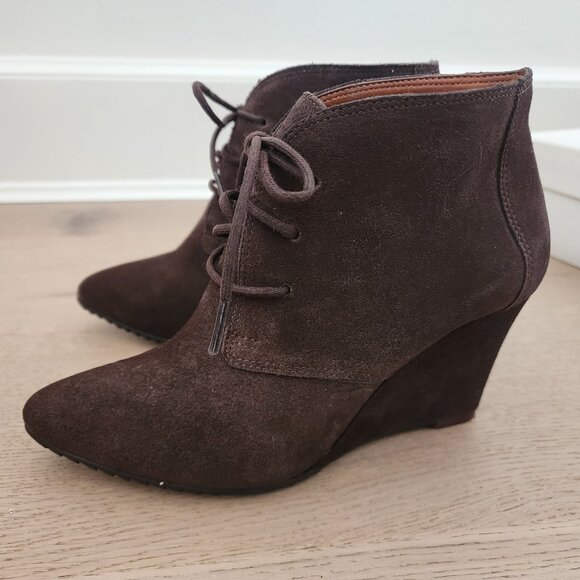 New Schutz brown suede wedge boots - Picture 6 of 12
